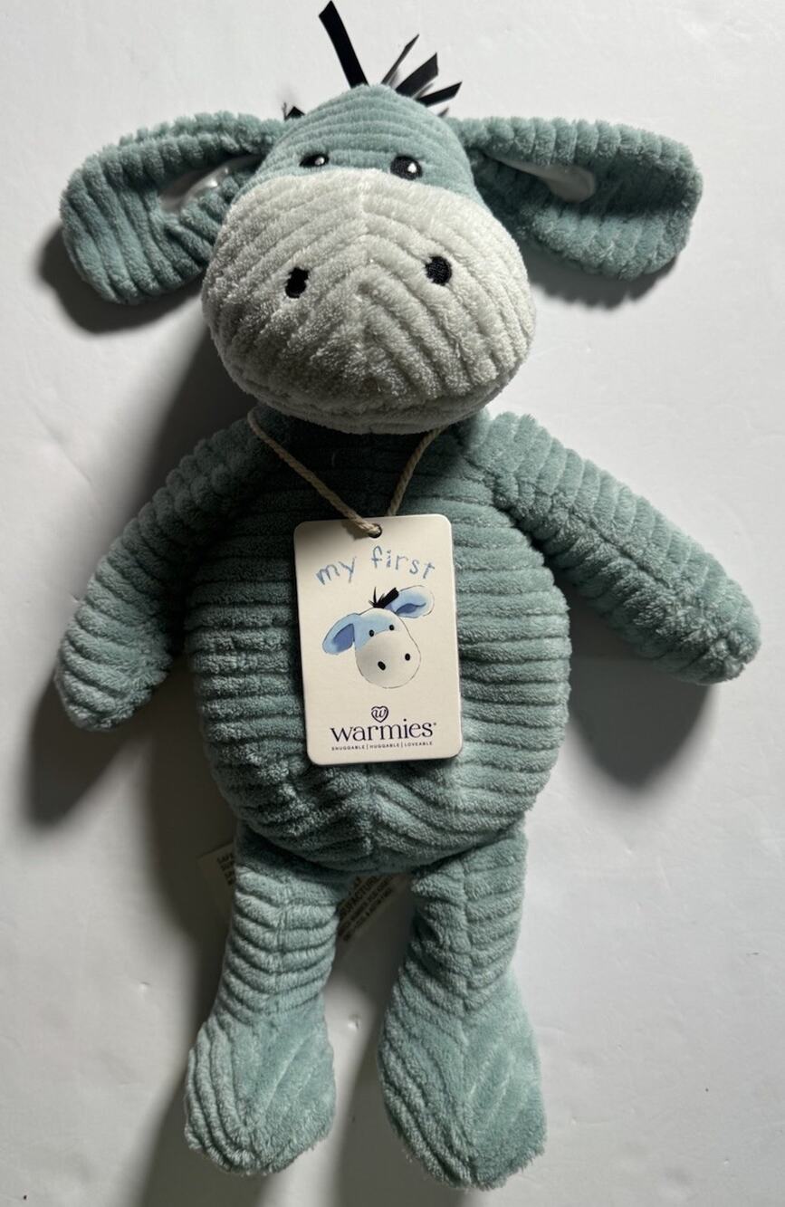 My First Warmies Cozy Plush Blue Donkey Microwavable Lavender Stuffed Animal